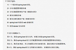 7天学会spring+cloud教程 pdf