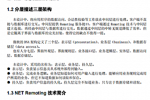 基于 Remoting 技术的三层架构设计 中文PDF