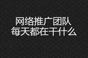 网络推广团队每天都在干什么?_网络推广_超级蜘蛛池牛品源码-源码下载-源码社区-zblog主题插件-PHP源码-三合一源码-直播源码-短视频源码-APP源码-即时通讯-源码-交友源码牛品源码网