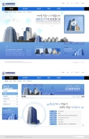 蓝色的韩国网页商务办公楼出租网站模板psd分层素材下载_企业网站模板牛品源码-源码下载-源码社区-zblog主题插件-PHP源码-三合一源码-直播源码-短视频源码-APP源码-即时通讯-源码-交友源码牛品源码网