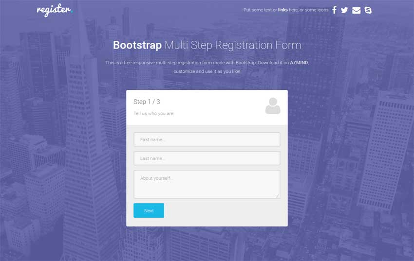 大气的bootstrap响应式注册表单界面模板下载_html单页模板牛品源码-源码下载-源码社区-zblog主题插件-PHP源码-三合一源码-直播源码-短视频源码-APP源码-即时通讯-源码-交友源码牛品源码网
