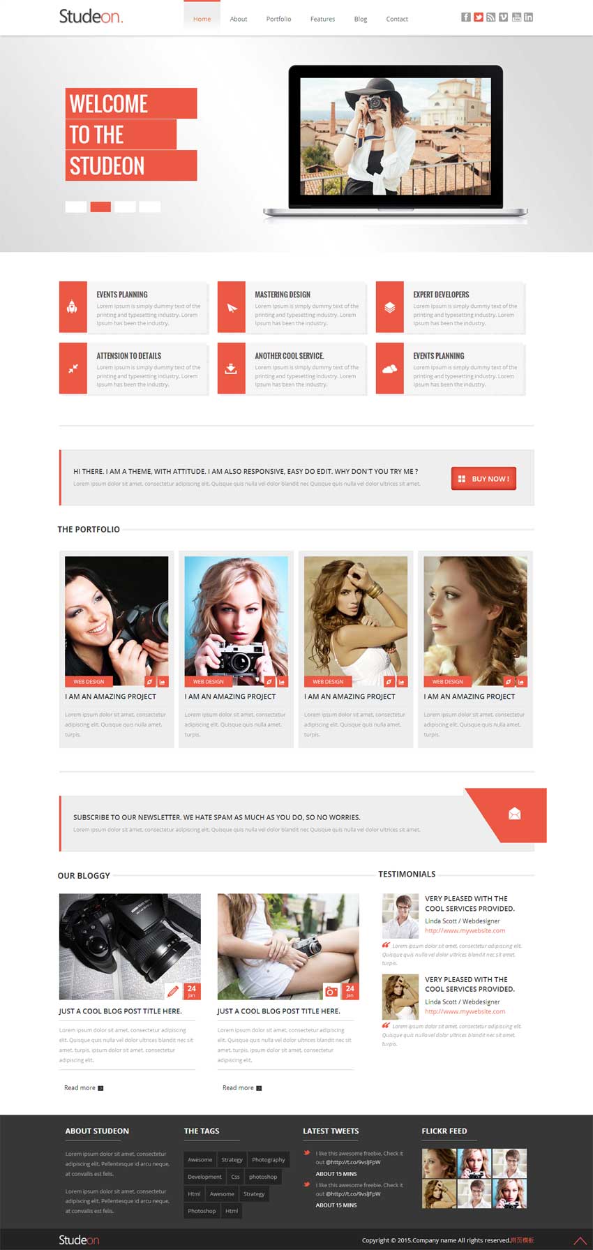 简洁的html5 css3响应式摄影公司网站模板下载_响应式网站模板牛品源码-源码下载-源码社区-zblog主题插件-PHP源码-三合一源码-直播源码-短视频源码-APP源码-即时通讯-源码-交友源码牛品源码网