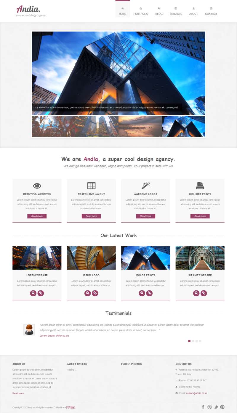 简洁的bootstrap响应式商业公司网站模板html整站下载_响应式网站模板牛品源码-源码下载-源码社区-zblog主题插件-PHP源码-三合一源码-直播源码-短视频源码-APP源码-即时通讯-源码-交友源码牛品源码网