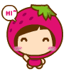 草莓女孩QQ表情 红色卡通搞笑QQ表情_QQ表情