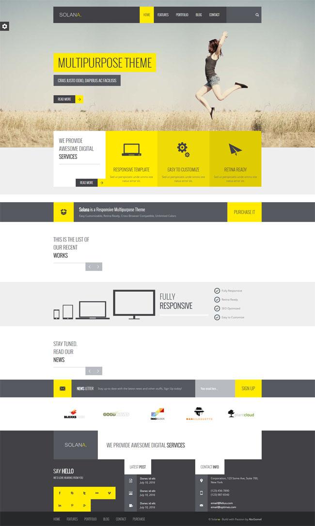 黄色公司响应式html5模板牛品源码-源码下载-源码社区-zblog主题插件-PHP源码-三合一源码-直播源码-短视频源码-APP源码-即时通讯-源码-交友源码牛品源码网