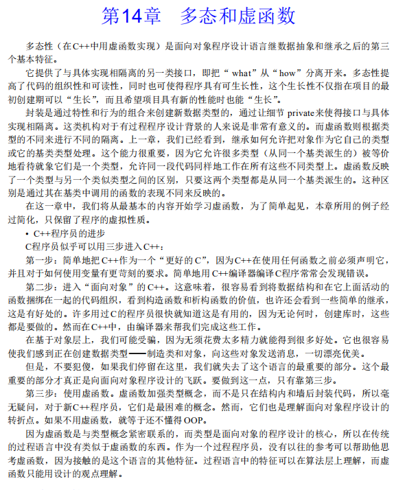 C++ 多态和虚函数 高清PDF牛品源码-源码下载-源码社区-zblog主题插件-PHP源码-三合一源码-直播源码-短视频源码-APP源码-即时通讯-源码-交友源码牛品源码网