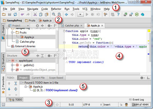 javascript开发工具WebStorm教程 用户界面简介 中文_前端开发教程牛品源码-源码下载-源码社区-zblog主题插件-PHP源码-三合一源码-直播源码-短视频源码-APP源码-即时通讯-源码-交友源码牛品源码网