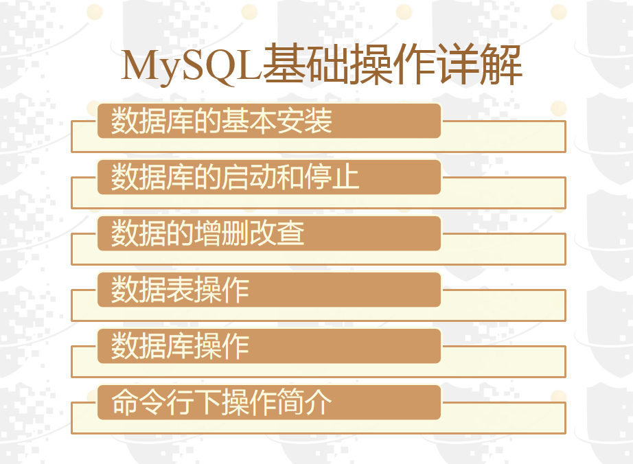 MySql基本操作技术_数据库教程牛品源码-源码下载-源码社区-zblog主题插件-PHP源码-三合一源码-直播源码-短视频源码-APP源码-即时通讯-源码-交友源码牛品源码网