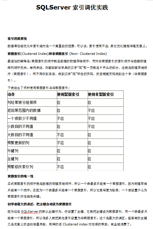 SQLServer索引调优实践_数据库教程牛品源码-源码下载-源码社区-zblog主题插件-PHP源码-三合一源码-直播源码-短视频源码-APP源码-即时通讯-源码-交友源码牛品源码网