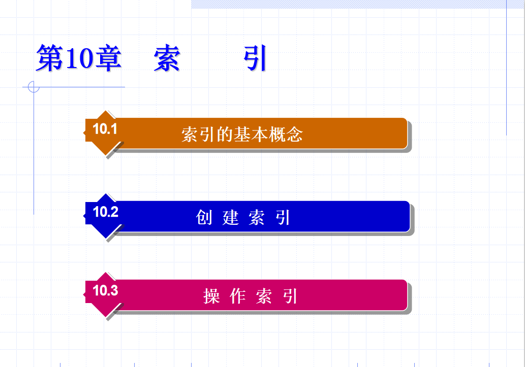SQL Server 2005数据库技术与应用 大学教案10 索 引_数据库教程牛品源码-源码下载-源码社区-zblog主题插件-PHP源码-三合一源码-直播源码-短视频源码-APP源码-即时通讯-源码-交友源码牛品源码网