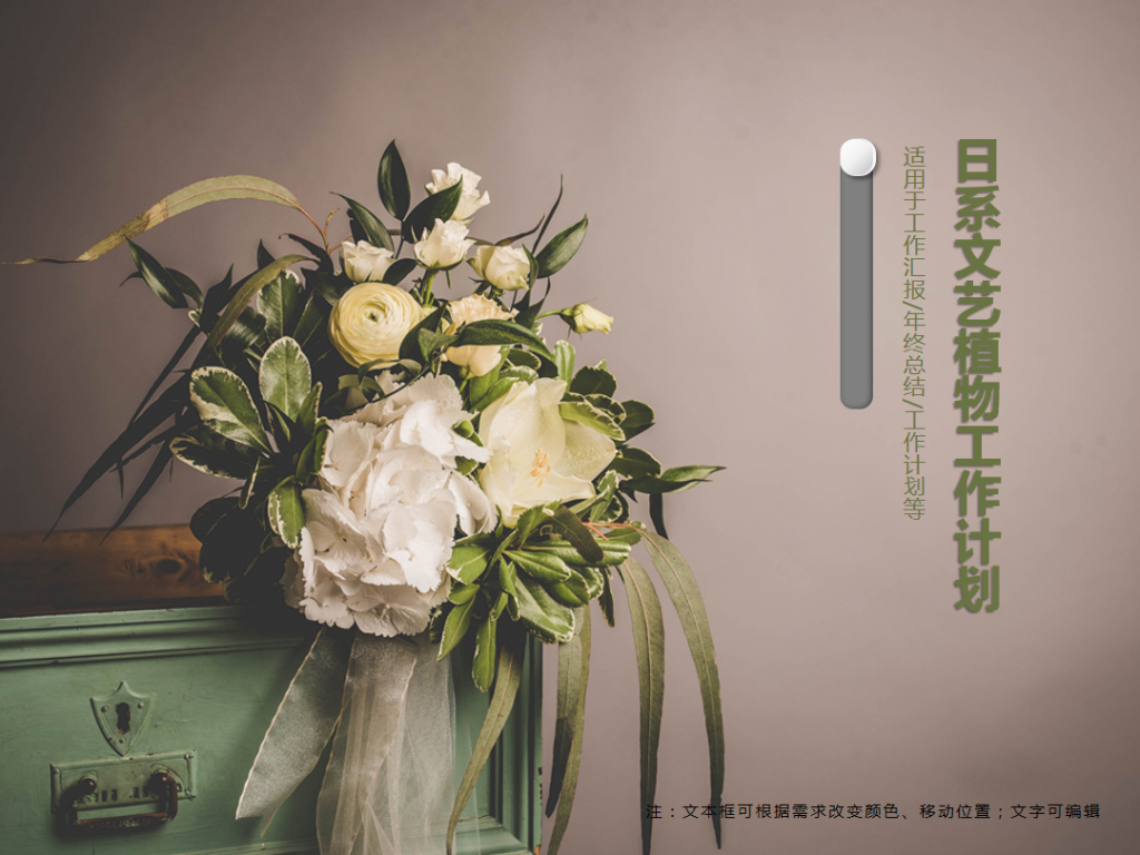 日系文艺植物工作计划PPT模板牛品源码-源码下载-源码社区-zblog主题插件-PHP源码-三合一源码-直播源码-短视频源码-APP源码-即时通讯-源码-交友源码牛品源码网
