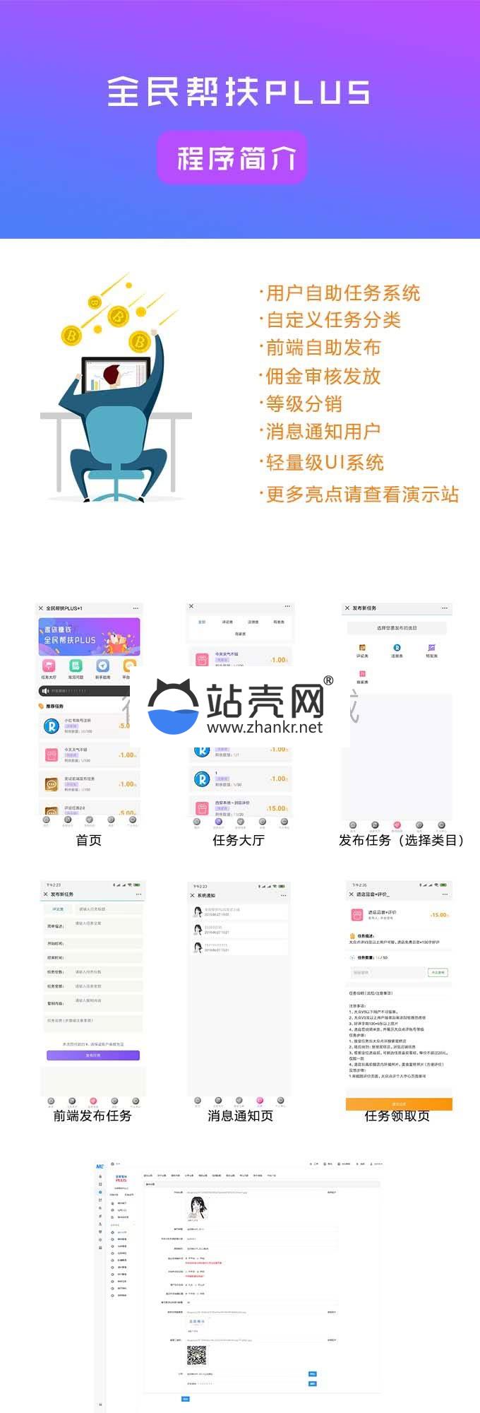 <i></i>功能模块 全民帮扶PLUS 2.3.0 解密开源版_源码下载牛品源码-源码下载-源码社区-zblog主题插件-PHP源码-三合一源码-直播源码-短视频源码-APP源码-即时通讯-源码-交友源码牛品源码网
