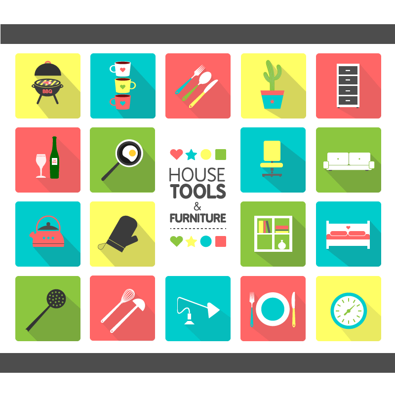 扁平化生活图标