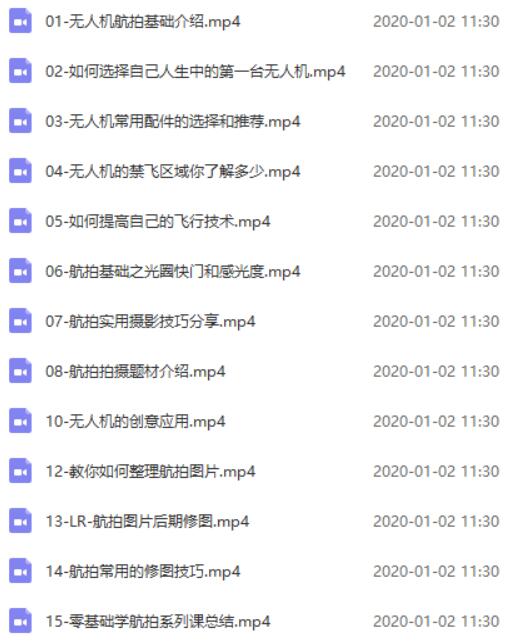 零基础学习无人机航拍教程牛品源码-源码下载-源码社区-zblog主题插件-PHP源码-三合一源码-直播源码-短视频源码-APP源码-即时通讯-源码-交友源码牛品源码网
