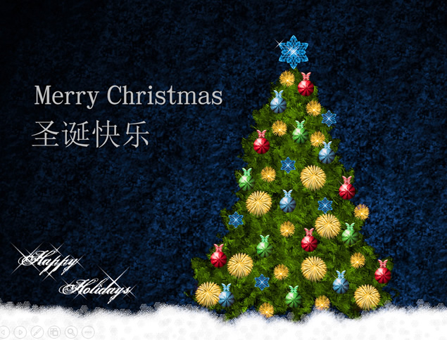 漂亮的圣诞树——Merry Christmas圣诞节ppt模板牛品源码-源码下载-源码社区-zblog主题插件-PHP源码-三合一源码-直播源码-短视频源码-APP源码-即时通讯-源码-交友源码牛品源码网