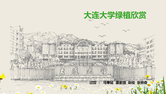 大连大学绿植介绍与美景欣赏ppt模板牛品源码-源码下载-源码社区-zblog主题插件-PHP源码-三合一源码-直播源码-短视频源码-APP源码-即时通讯-源码-交友源码牛品源码网