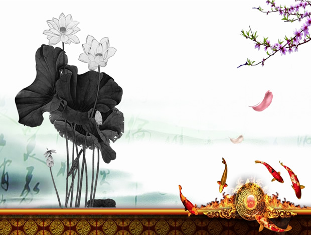 龙 鼎 荷花 金鱼 桃花中国风水墨ppt模板牛品源码-源码下载-源码社区-zblog主题插件-PHP源码-三合一源码-直播源码-短视频源码-APP源码-即时通讯-源码-交友源码牛品源码网