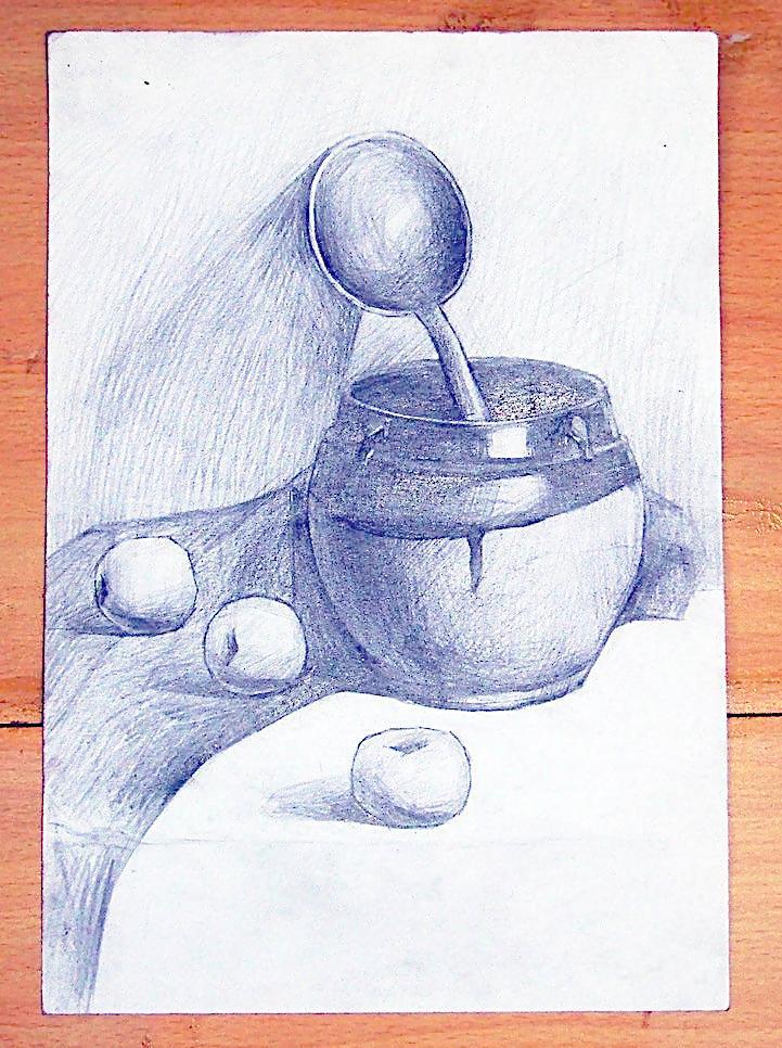 陶罐与勺子静物素描牛品源码-源码下载-源码社区-zblog主题插件-PHP源码-三合一源码-直播源码-短视频源码-APP源码-即时通讯-源码-交友源码牛品源码网