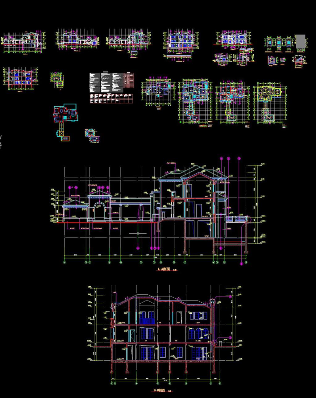 欧式别墅建筑施工CAD图纸牛品源码-源码下载-源码社区-zblog主题插件-PHP源码-三合一源码-直播源码-短视频源码-APP源码-即时通讯-源码-交友源码牛品源码网