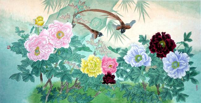 五色牡丹花鸟画图片牛品源码-源码下载-源码社区-zblog主题插件-PHP源码-三合一源码-直播源码-短视频源码-APP源码-即时通讯-源码-交友源码牛品源码网