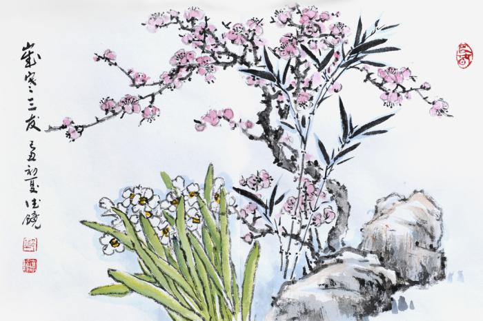 腊梅和水仙花国画牛品源码-源码下载-源码社区-zblog主题插件-PHP源码-三合一源码-直播源码-短视频源码-APP源码-即时通讯-源码-交友源码牛品源码网