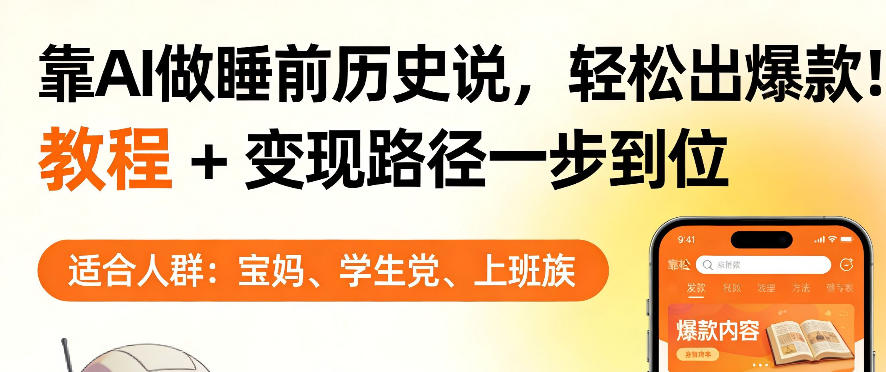 靠AI做睡前历史解说,轻松出爆款!教程+变现路径一步到位,单个视频收益1K+【揭秘】牛品源码-源码下载-源码社区-zblog主题插件-PHP源码-三合一源码-直播源码-短视频源码-APP源码-即时通讯-源码-交友源码牛品源码