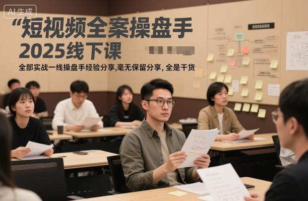短视频全案操盘手2025线下课，全部实战一线操盘手经验分享，毫无保留分享，全是干货牛品源码-源码下载-源码社区-zblog主题插件-PHP源码-三合一源码-直播源码-短视频源码-APP源码-即时通讯-源码-交友源码牛品源码