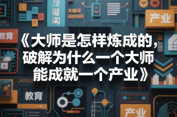 大师是怎样炼成的,破解为什么一个大师,能成就一个产业【电子书】牛品源码-源码下载-源码社区-zblog主题插件-PHP源码-三合一源码-直播源码-短视频源码-APP源码-即时通讯-源码-交友源码牛品源码