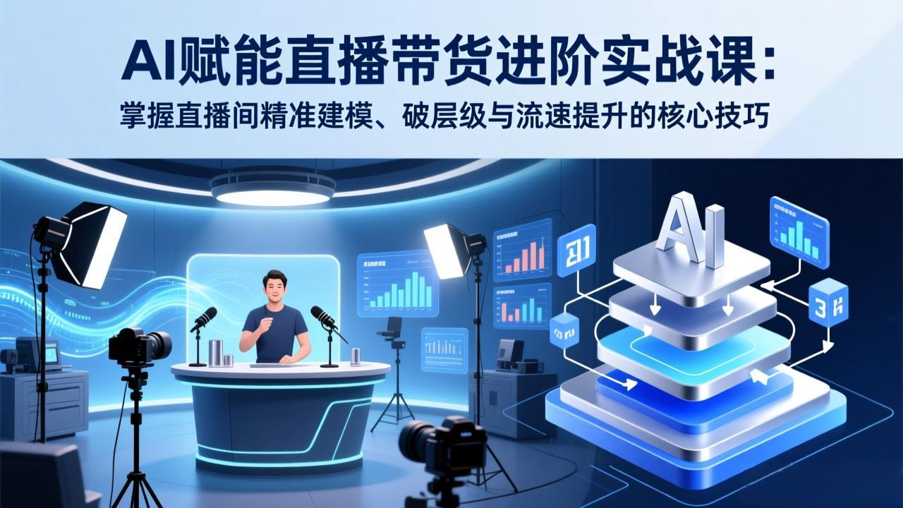 AI赋能直播带货进阶实战课：掌握直播间精准建模、破层级与流速提升的核心技巧牛品源码-源码下载-源码社区-zblog主题插件-PHP源码-三合一源码-直播源码-短视频源码-APP源码-即时通讯-源码-交友源码牛品源码