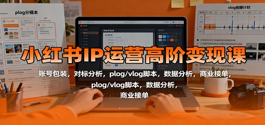 小红书IP运营高阶变现课:账号包装,对标分析,plog/vlog脚本,数据分析,商业接单牛品源码-源码下载-源码社区-zblog主题插件-PHP源码-三合一源码-直播源码-短视频源码-APP源码-即时通讯-源码-交友源码牛品源码