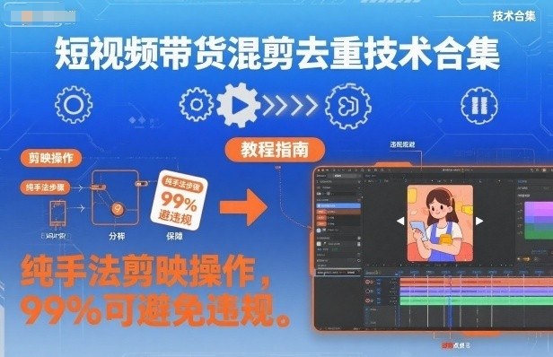 短视频带货混剪去重技术合集,纯手法剪映操作,99%可避免违规牛品源码-源码下载-源码社区-zblog主题插件-PHP源码-三合一源码-直播源码-短视频源码-APP源码-即时通讯-源码-交友源码牛品源码