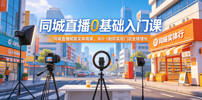 同城直播0基础入门课,同城直播赋能实体商家,从0-1助你实现门店业绩增长牛品源码-源码下载-源码社区-zblog主题插件-PHP源码-三合一源码-直播源码-短视频源码-APP源码-即时通讯-源码-交友源码牛品源码