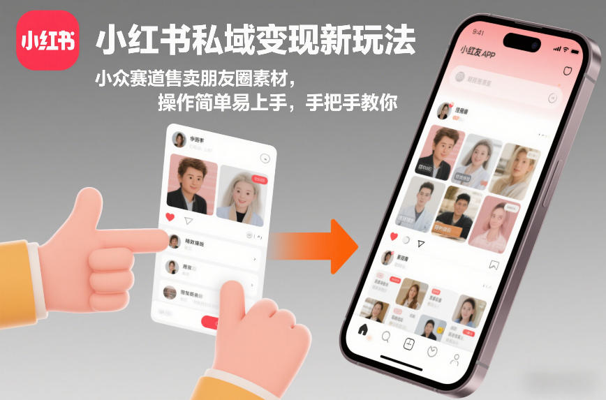 小红书私域变现新玩法,小众赛道售卖朋友圈素材,操作简单易上手,手把手教你牛品源码-源码下载-源码社区-zblog主题插件-PHP源码-三合一源码-直播源码-短视频源码-APP源码-即时通讯-源码-交友源码牛品源码