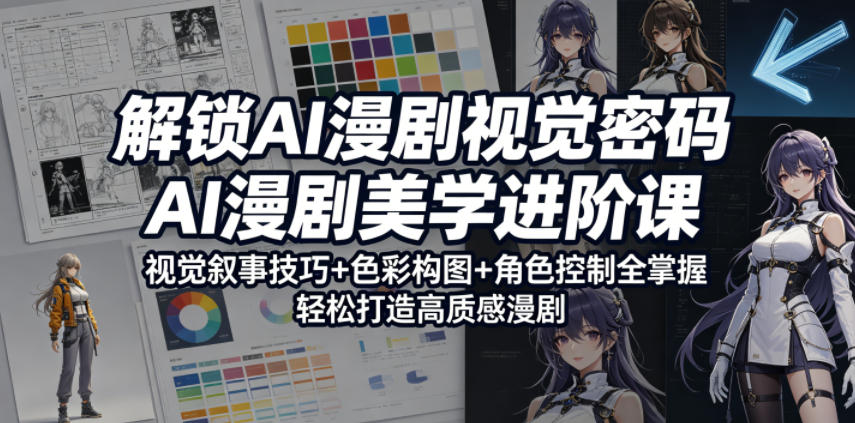 解锁AI漫剧视觉密码,AI漫剧美学进阶课,视觉叙事技巧+色彩构图+角色控制全掌握,轻松打造高质感漫剧牛品源码-源码下载-源码社区-zblog主题插件-PHP源码-三合一源码-直播源码-短视频源码-APP源码-即时通讯-源码-交友源码牛品源码