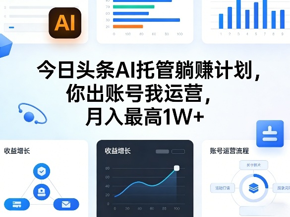 今日头条AI托管躺賺计划，你出账号我运营，月入最高1W+【揭秘】牛品源码-源码下载-源码社区-zblog主题插件-PHP源码-三合一源码-直播源码-短视频源码-APP源码-即时通讯-源码-交友源码牛品源码