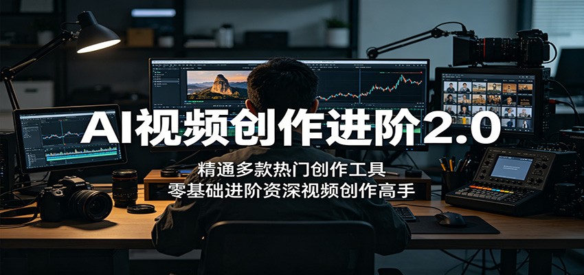 AI视频创作进阶2.0：精通多款热门创作工具，零基础进阶资深视频创作高手牛品源码-源码下载-源码社区-zblog主题插件-PHP源码-三合一源码-直播源码-短视频源码-APP源码-即时通讯-源码-交友源码牛品源码