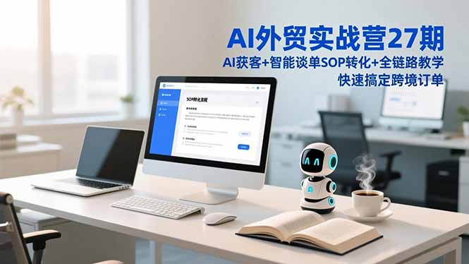 AI外贸实战营27期，AI获客+智能谈单+SOP转化+全链路教学，快速搞定跨境订单牛品源码-源码下载-源码社区-zblog主题插件-PHP源码-三合一源码-直播源码-短视频源码-APP源码-即时通讯-源码-交友源码牛品源码