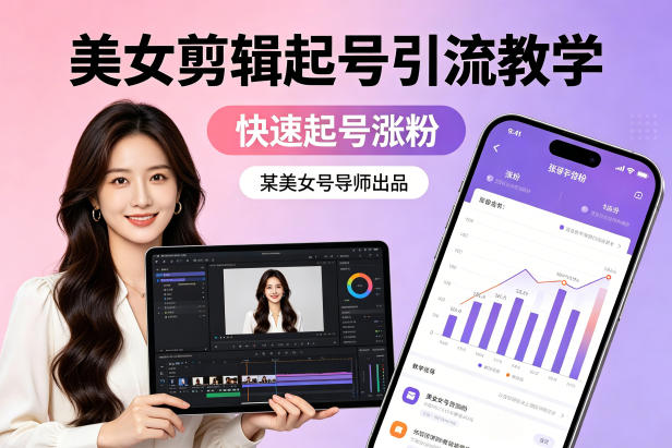 某美女号导师出品：美女剪辑起号引流教学，快速起号涨粉牛品源码-源码下载-源码社区-zblog主题插件-PHP源码-三合一源码-直播源码-短视频源码-APP源码-即时通讯-源码-交友源码牛品源码