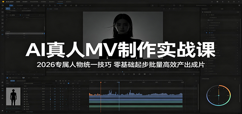 AI真人MV制作实战课:2026专属人物统一技巧,零基础起步批量高效产出成片牛品源码-源码下载-源码社区-zblog主题插件-PHP源码-三合一源码-直播源码-短视频源码-APP源码-即时通讯-源码-交友源码牛品源码