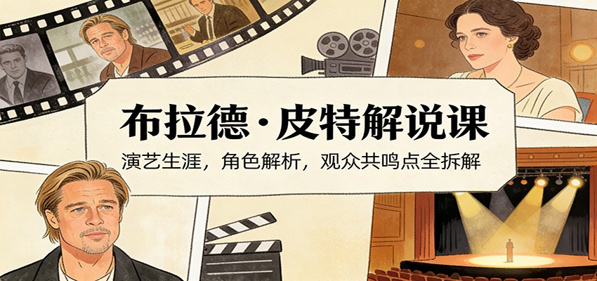 演员说-布拉德.皮特解说课：演艺生涯，角色解析，观众共鸣点全拆解牛品源码-源码下载-源码社区-zblog主题插件-PHP源码-三合一源码-直播源码-短视频源码-APP源码-即时通讯-源码-交友源码牛品源码