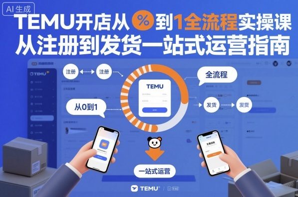 TEMU开店从0到1全流程实操课，从注册到发货一站式运营指南牛品源码-源码下载-源码社区-zblog主题插件-PHP源码-三合一源码-直播源码-短视频源码-APP源码-即时通讯-源码-交友源码牛品源码