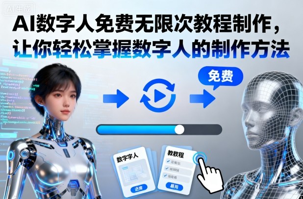 AI数字人免费无限次教程制作,让你轻松掌握数字人的制作方法牛品源码-源码下载-源码社区-zblog主题插件-PHP源码-三合一源码-直播源码-短视频源码-APP源码-即时通讯-源码-交友源码牛品源码