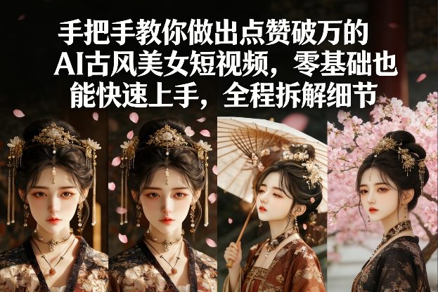 手把手教你做出点赞破万的AI古风美女短视频,零基础也能快速上手,全程拆解细节牛品源码-源码下载-源码社区-zblog主题插件-PHP源码-三合一源码-直播源码-短视频源码-APP源码-即时通讯-源码-交友源码牛品源码