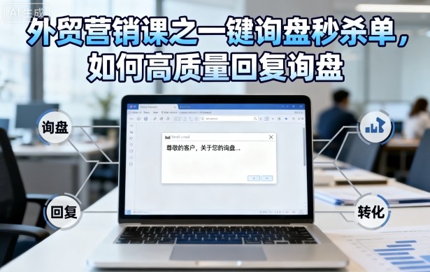 外贸营销课之一键询盘秒杀单，如何高质量回复询盘牛品源码-源码下载-源码社区-zblog主题插件-PHP源码-三合一源码-直播源码-短视频源码-APP源码-即时通讯-源码-交友源码牛品源码
