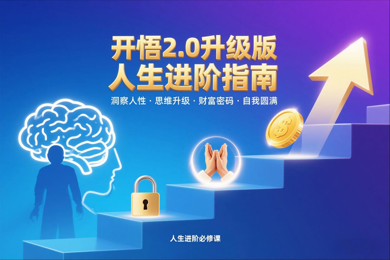 开悟2.0升级版人生进阶指南,洞察人性-思维升级-财富密码-自我圆满牛品源码-源码下载-源码社区-zblog主题插件-PHP源码-三合一源码-直播源码-短视频源码-APP源码-即时通讯-源码-交友源码牛品源码