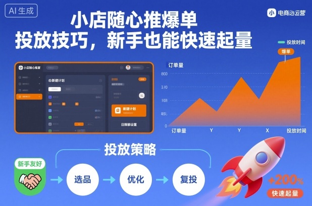 小店随心推爆单投放技巧,新手也能快速起量牛品源码-源码下载-源码社区-zblog主题插件-PHP源码-三合一源码-直播源码-短视频源码-APP源码-即时通讯-源码-交友源码牛品源码