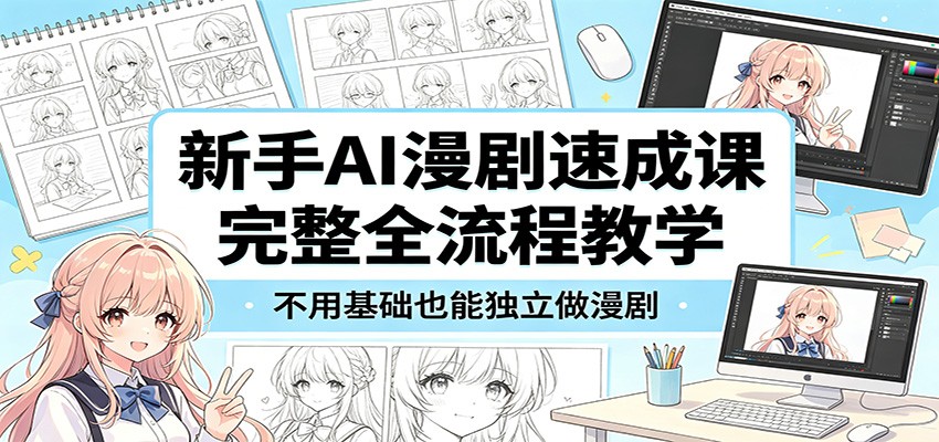 新手AI漫剧速成课:完整全流程教学,不用基础也能独立做漫剧牛品源码-源码下载-源码社区-zblog主题插件-PHP源码-三合一源码-直播源码-短视频源码-APP源码-即时通讯-源码-交友源码牛品源码
