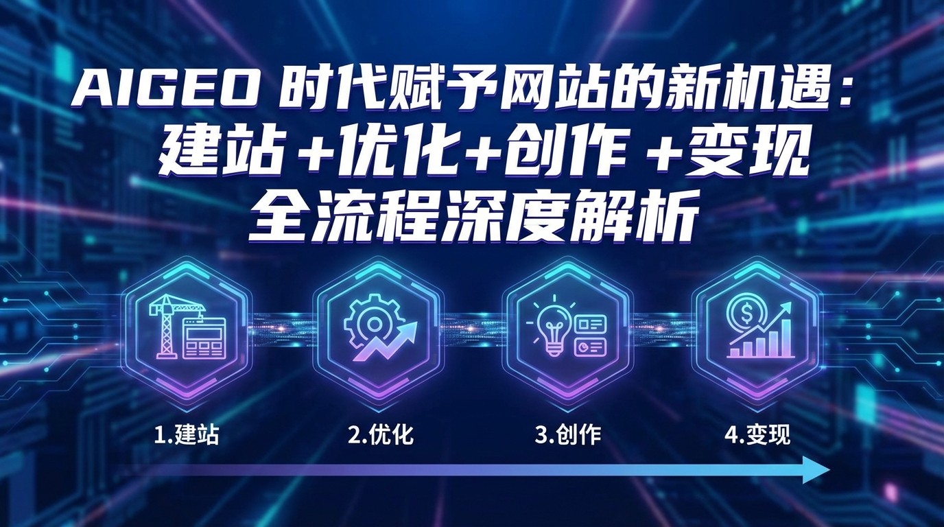 AIGEO+时代赋予网站的新机遇：建站+优化+创作+变现+全流程深度解析牛品源码-源码下载-源码社区-zblog主题插件-PHP源码-三合一源码-直播源码-短视频源码-APP源码-即时通讯-源码-交友源码牛品源码