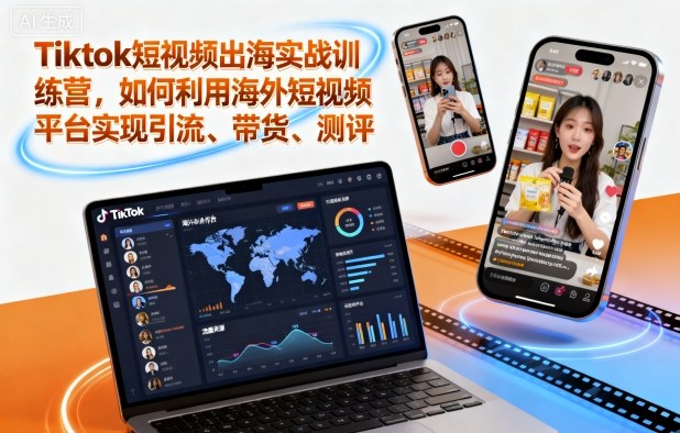 Tiktok短视频出海实战训练营,如何利用海外短视频平台实现引流、带货、测评牛品源码-源码下载-源码社区-zblog主题插件-PHP源码-三合一源码-直播源码-短视频源码-APP源码-即时通讯-源码-交友源码牛品源码