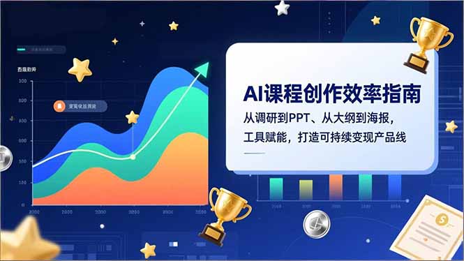 AI课程创作效率指南,从调研到PPT、从大纲到海报,工具赋能,打造可持续变现产品线牛品源码-源码下载-源码社区-zblog主题插件-PHP源码-三合一源码-直播源码-短视频源码-APP源码-即时通讯-源码-交友源码牛品源码